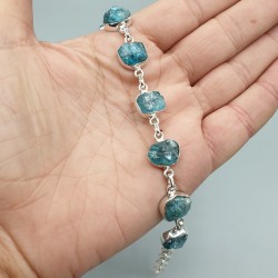 925 Sterling zilveren armband ruwe Apatiet