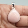 925 Sterling zilveren hanger brede druppelvormige roze Opaal