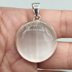 925 Sterling zilveren hanger ronde Seleniet