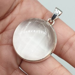 925 Sterling zilveren hanger ronde Seleniet