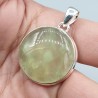 925 Sterling zilveren hanger ronde Prehniet