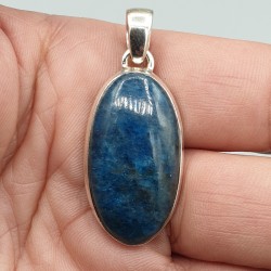 925 Sterling zilveren hanger met smalle ovale Apatiet