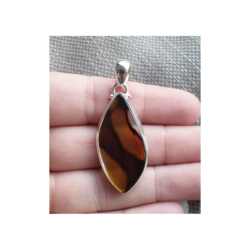 Zilveren hanger met Montana Agaat