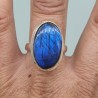925 Sterling zilveren ring ovale Labradoriet 19 mm