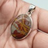 925 Sterling zilveren hanger ovale Noreena Jaspis