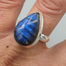 925 Sterling zilveren ring Labradoriet 19.5 mm
