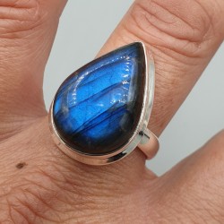925 Sterling zilveren ring Labradoriet 20 mm