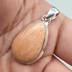 925 Sterling zilveren hanger druppelvormige Celestobariet