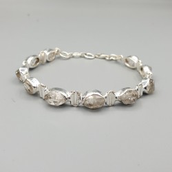 925 Sterling zilveren armband met Herkimer diamant