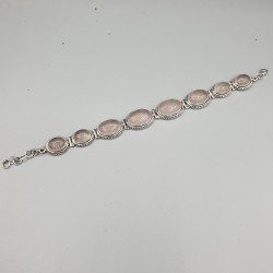 925 Sterling zilveren armband met Rozenkwarts