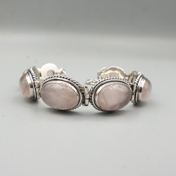 925 Sterling zilveren armband met Rozenkwarts