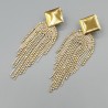 Vergulde waterval oorbellen strass