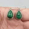925 Sterling zilveren oorbellen Malachiet in bewerkte setting