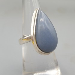 925 Sterling zilveren ring druppelvormige Angeliet 16.5 mm