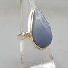 925 Sterling zilveren ring druppelvormige Angeliet 16.5 mm
