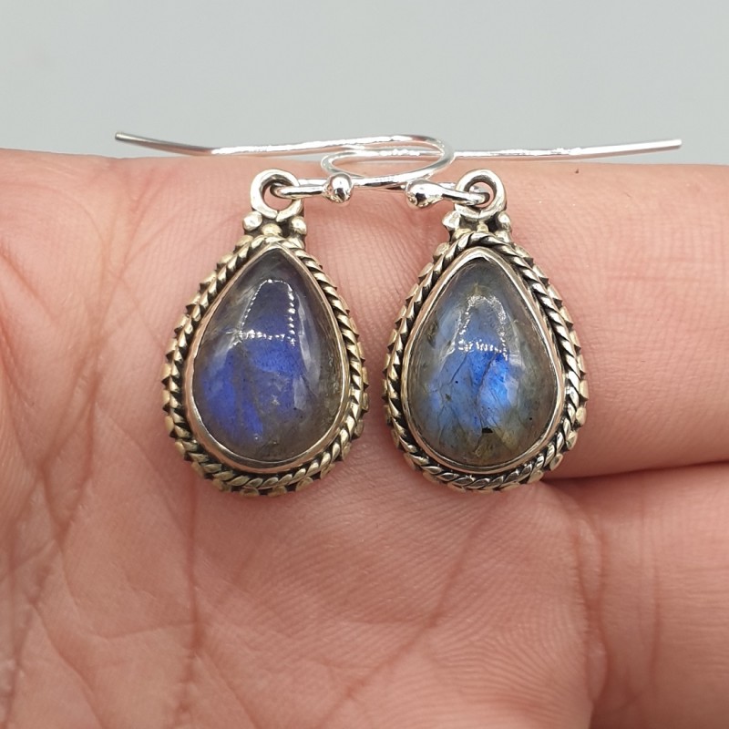 925 Sterling zilveren oorbellen met Labradoriet