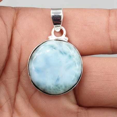 925 Sterling zilveren hanger ronde Larimar