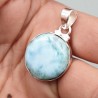 925 Sterling zilveren hanger ronde Larimar