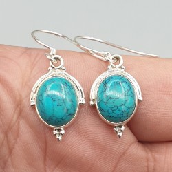 925 Sterling zilveren oorbellen met Turkoois