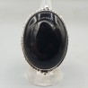 925 Sterling zilveren ring zwarte Onyx verstelbaar