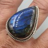 925 Sterling zilveren ring Labradoriet 18.5 mm