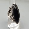 925 Sterling zilveren ring marquise zwarte Onyx