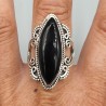 925 Sterling zilveren ring marquise zwarte Onyx