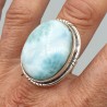 925 Sterling zilveren ring Larimar verstelbaar