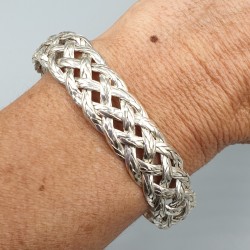 925 Sterling zilveren gevlochten bangle