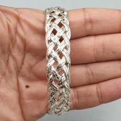 925 Sterling zilveren gevlochten bangle