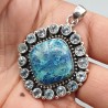 925 Sterling zilveren hanger Shattuckiet en blauw Topaas