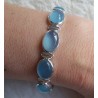 Zilveren armband gezet met ovale Chalcedoon schakels