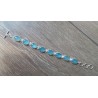 Zilveren armband gezet met ovale Chalcedoon schakels