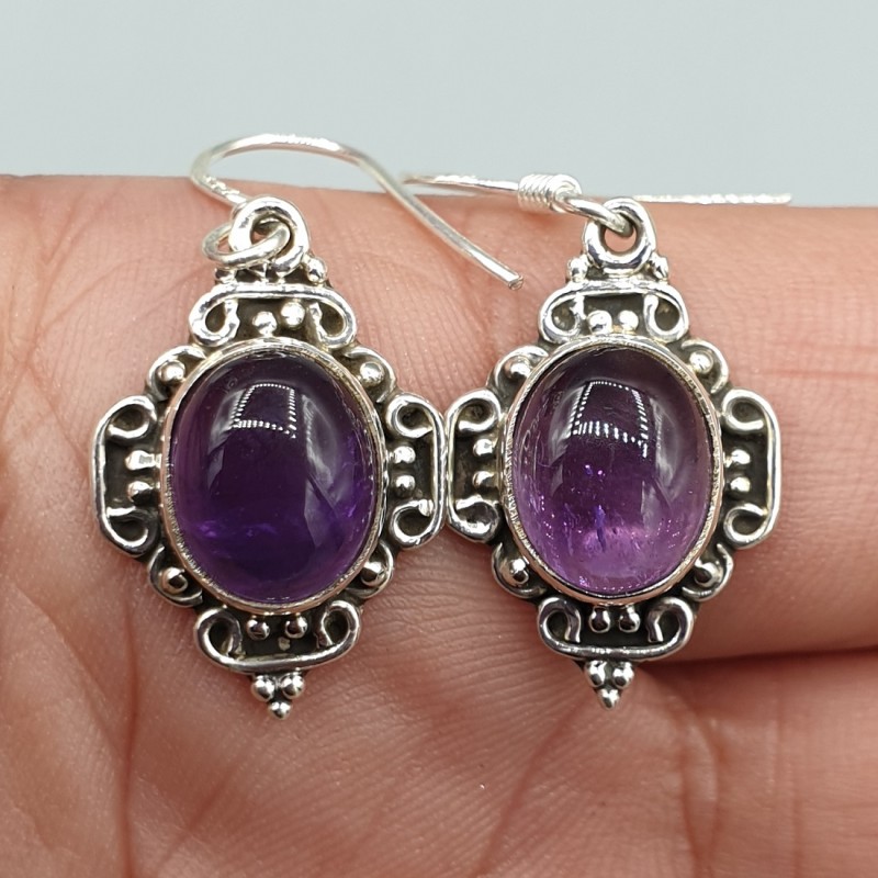 925 Sterling zilveren oorbellen Amethist