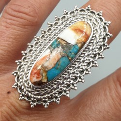 925 Sterling zilveren ring Turkoois verstelbaar