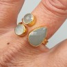 Vergulde ring Chalcedoon 18 mm