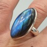 925 Sterling zilveren ring marquise Labradoriet 17.3 mm