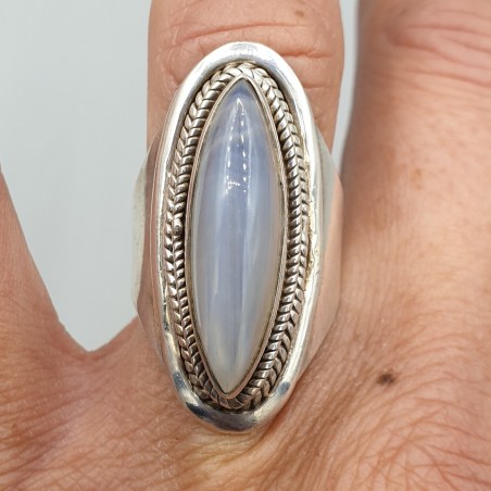925 Sterling zilveren ring marquise Maansteen 17 mm
