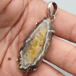 925 Sterling zilveren hanger Ethiopische Opaal in Agaat