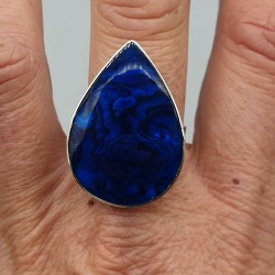 925 Sterling zilveren ring blauw Abalone schelp verstelbaar