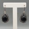 925 Sterling zilveren zwarte Onyx en kristallen