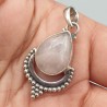 925 Sterling zilveren hanger Rozenkwarts