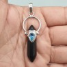 925 Sterling zilveren hanger zwarte Onyx punt
