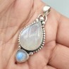925 Sterling zilveren hanger cabochon regenboog Maansteen