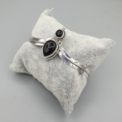 925 Sterling zilveren bangle zwarte Onyx
