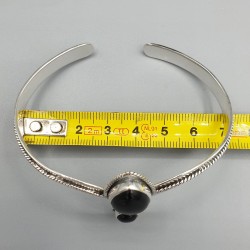 925 Sterling zilveren bangle zwarte Onyx