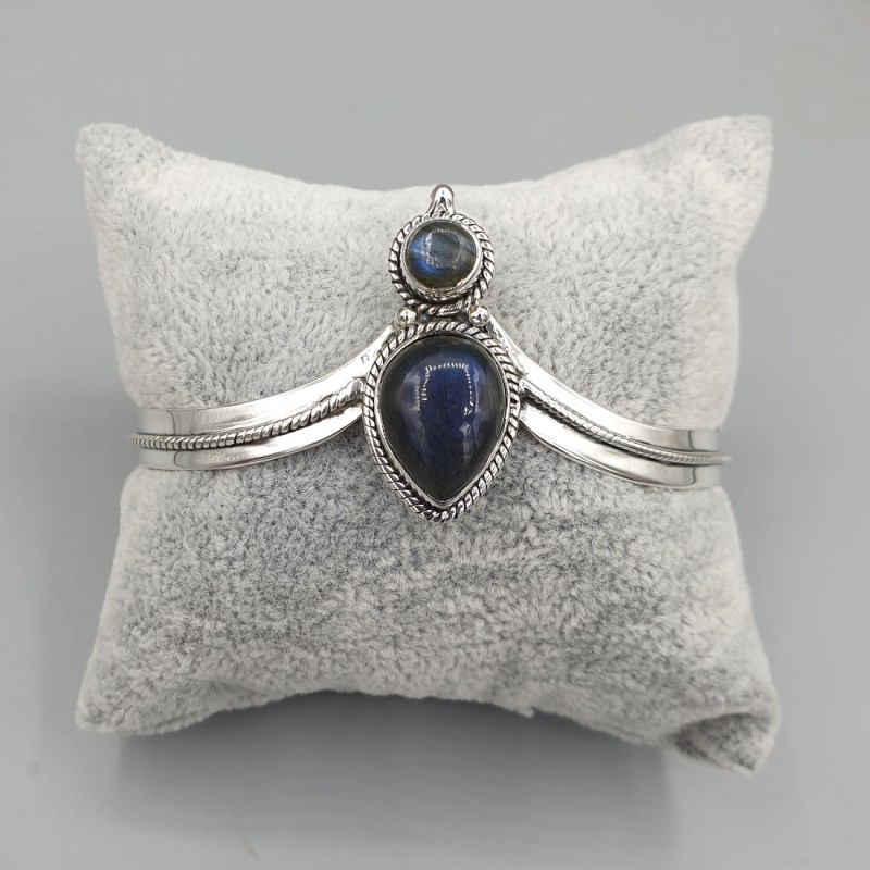 925 Sterling zilveren bangle Labradoriet