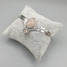 925 Sterling zilveren bangle Rozenkwarts