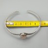 925 Sterling zilveren bangle Rozenkwarts