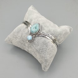 925 Sterling zilveren bangle Larimar